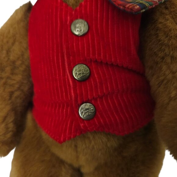 Schmid Musical Teddy Bear Gordon Fraser Vintage Jingle Bells Wind Up Jointed - Picture 11 of 12